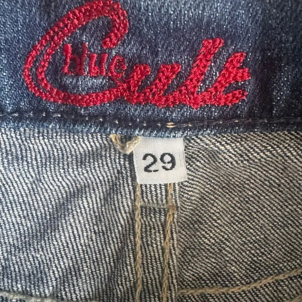 Vintage Y2K Blue Cult Low Rise Boot Cut Flare Designer Denim Jeans USA Size 29
